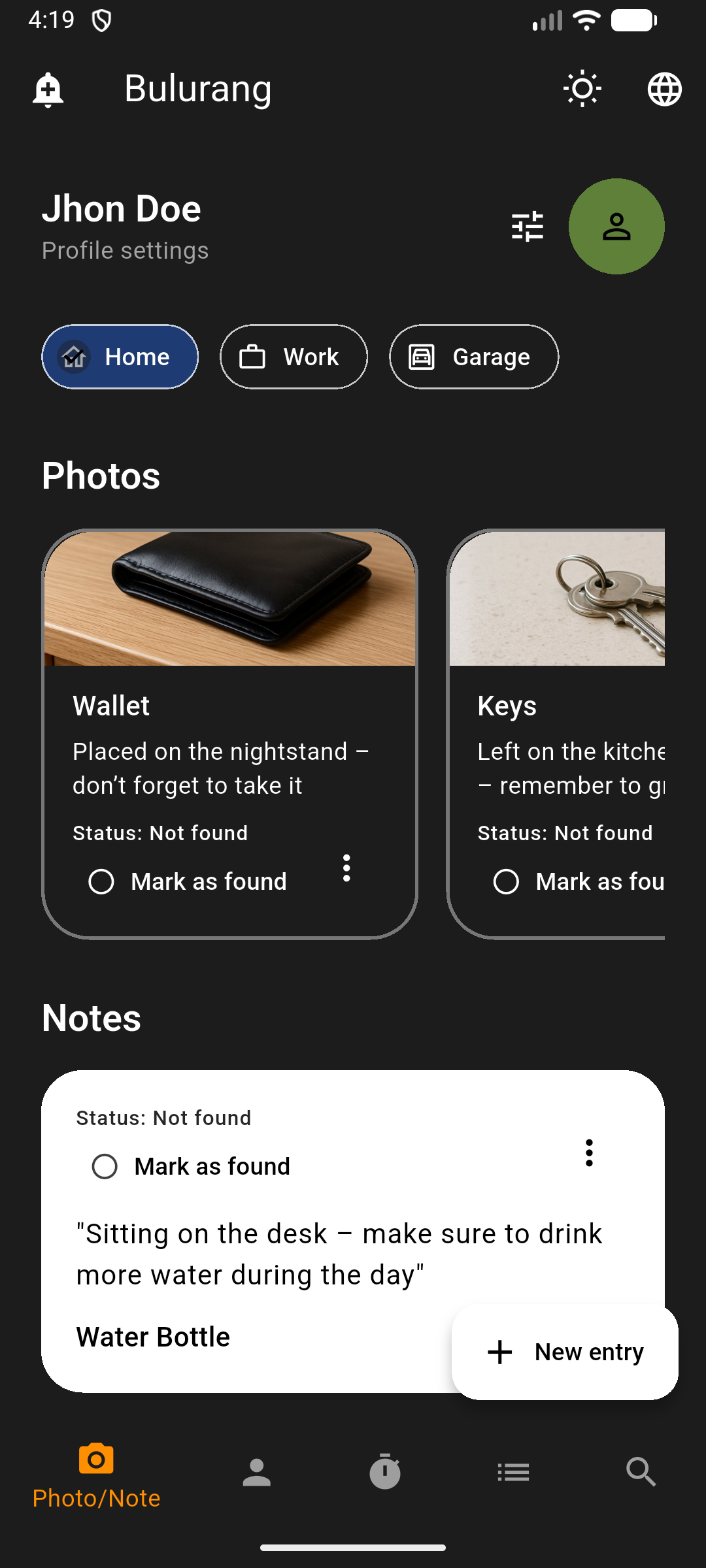 Bulurang app screenshot